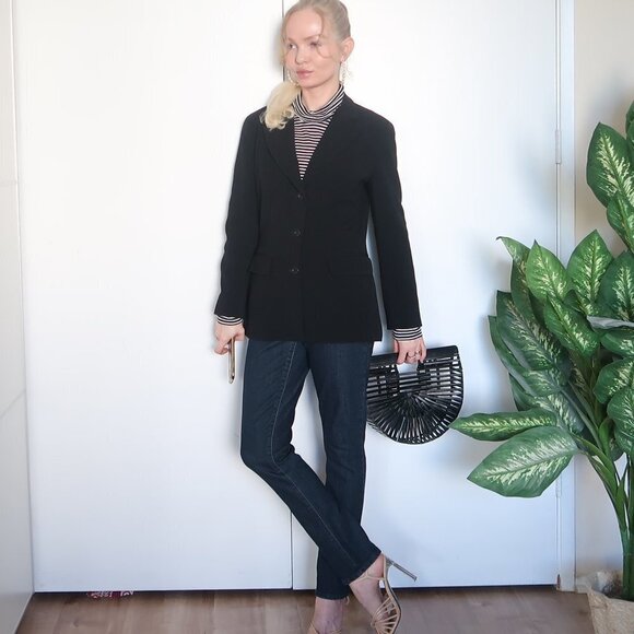 DKNY Slim Fit Skinny Dark Blue Jeans - Picture 12 of 12